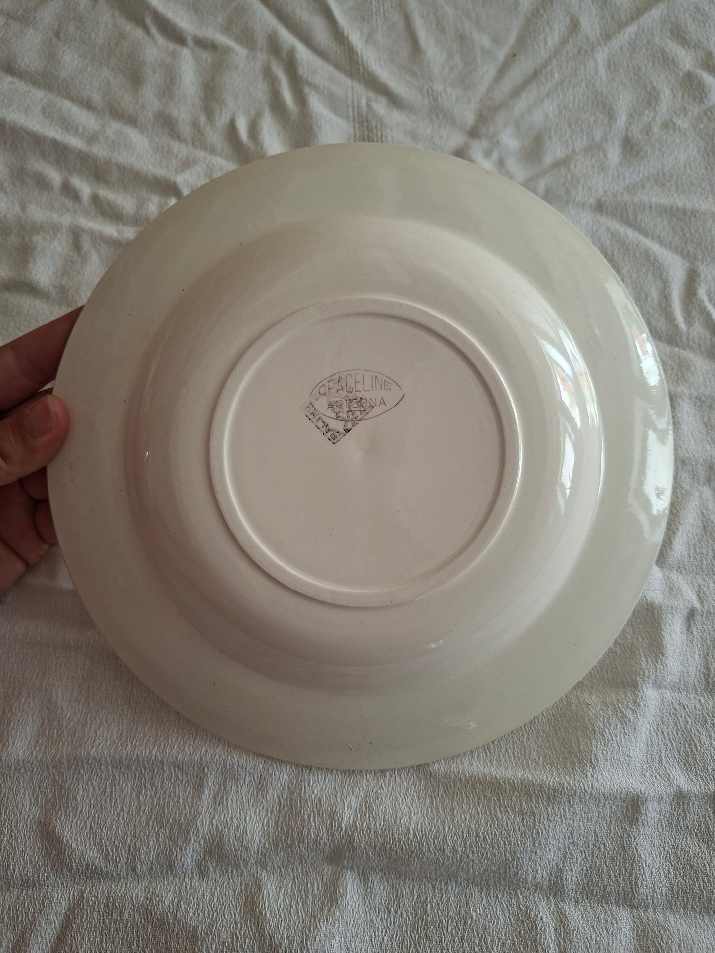 6 assiettes creuses anciennes Salins – modèle Arizona – Ø 23 cm