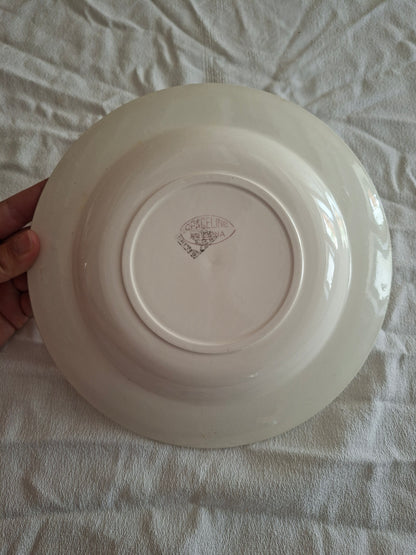 6 assiettes creuses anciennes Salins – modèle Arizona – Ø 23 cm