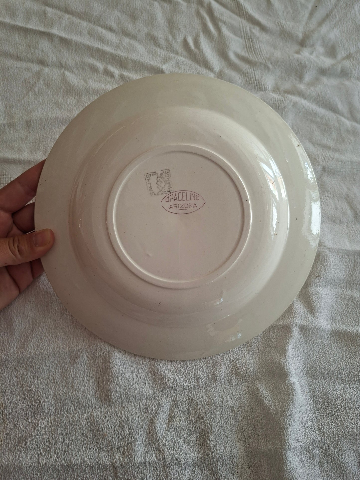 6 assiettes creuses anciennes Salins – modèle Arizona – Ø 23 cm (2)
