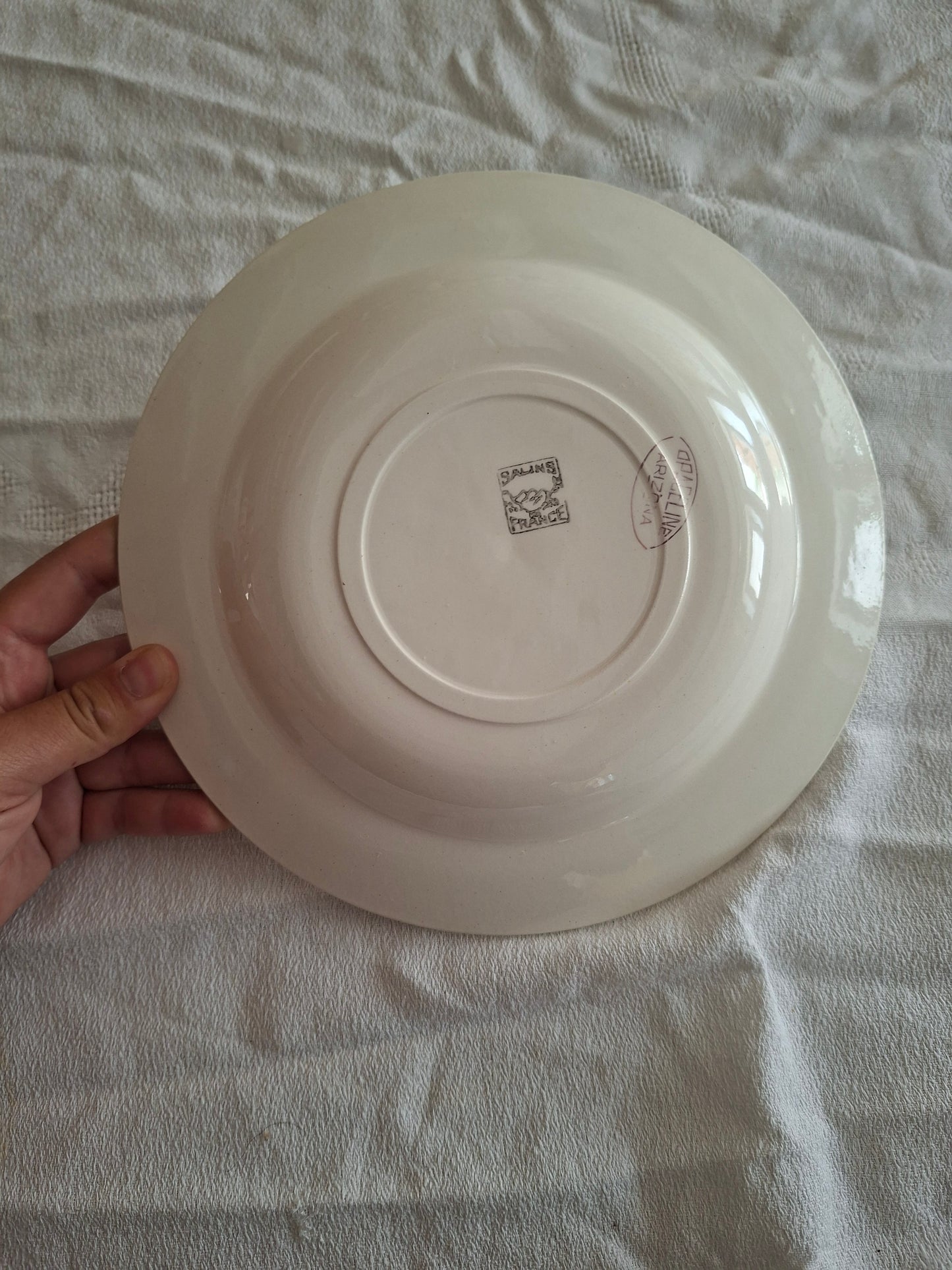 6 assiettes creuses anciennes Salins – modèle Arizona – Ø 23 cm (2)