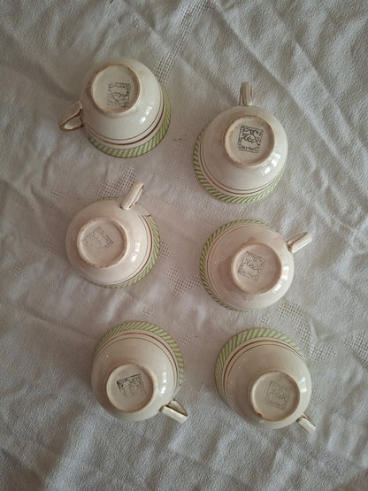 6 tasses avec soucoupes anciennes Salins – Arizona
