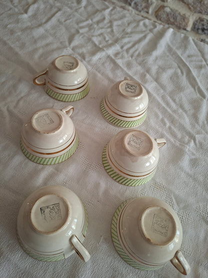 6 tasses avec soucoupes anciennes Salins – Arizona