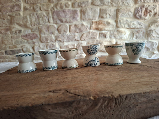 Mix & Match – 6 coquetiers anciens en terre de fer
