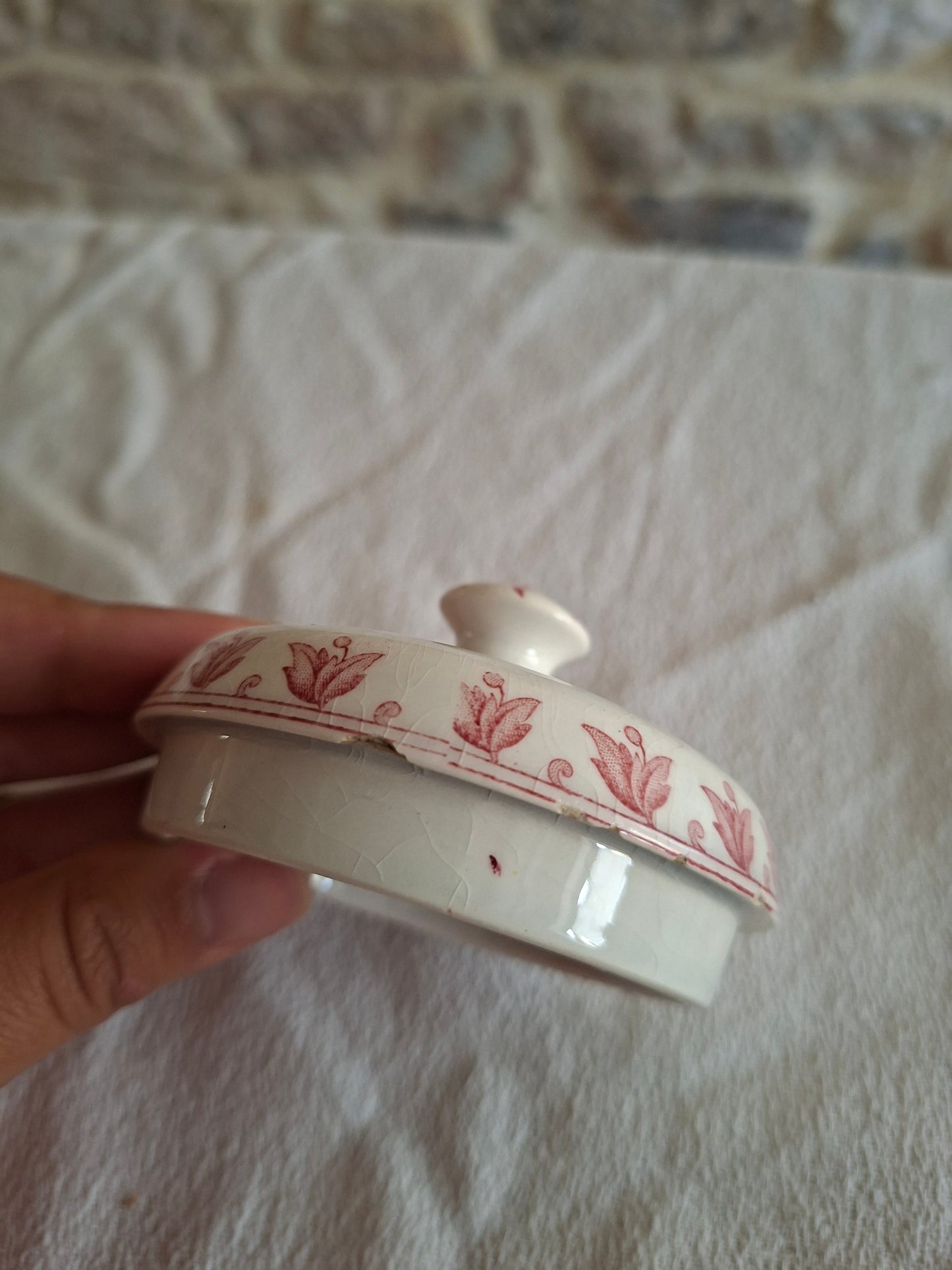 Rare Sucrier Sarreguemines – modèle Syra (2)