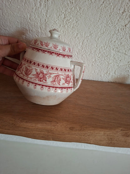 Rare Sucrier Sarreguemines – modèle Syra (2)