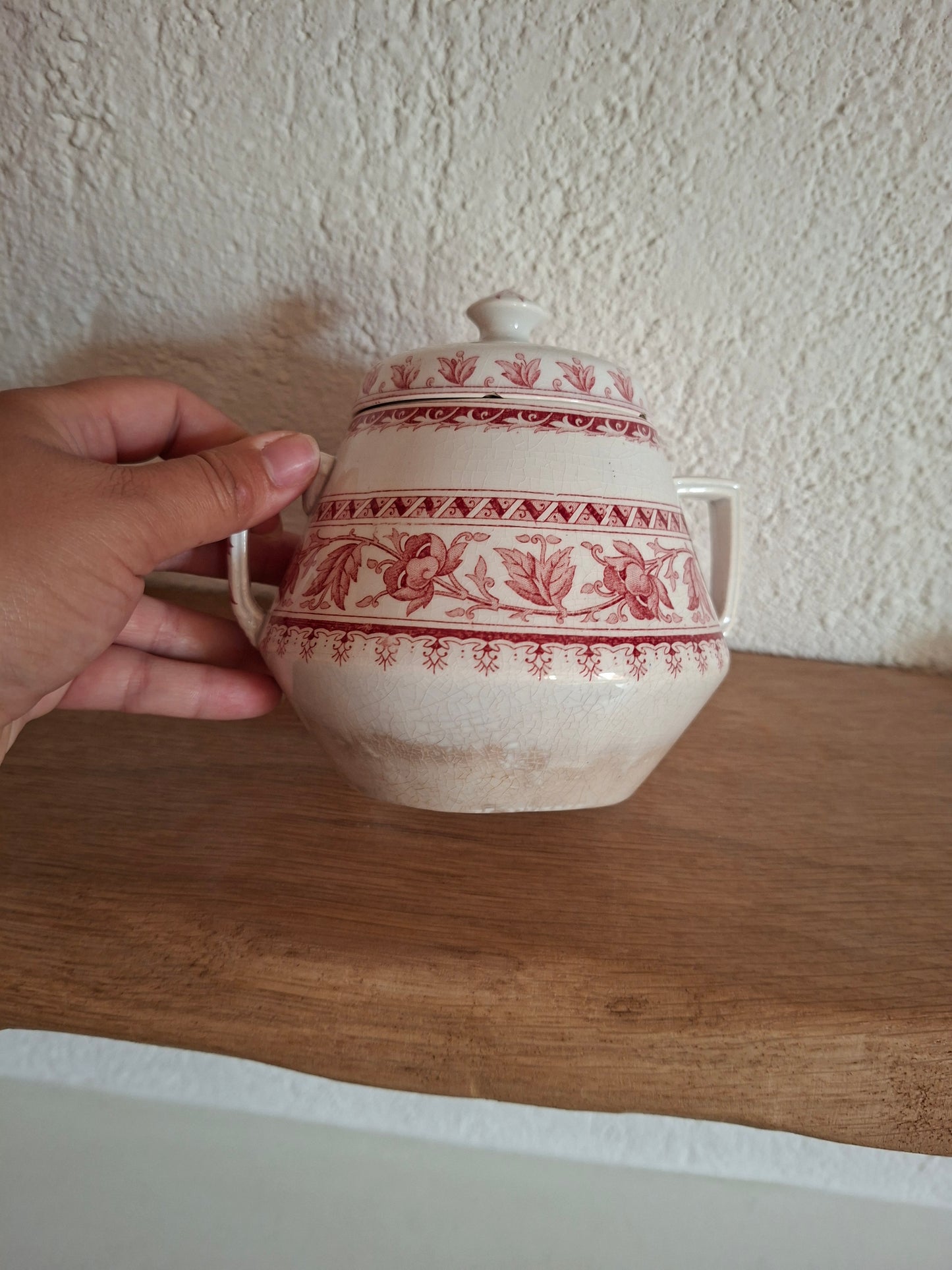 Rare Sucrier Sarreguemines – modèle Syra (2)