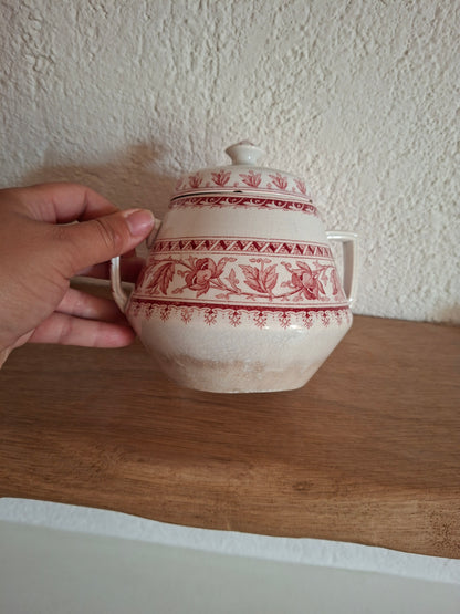 Rare Sucrier Sarreguemines – modèle Syra (2)