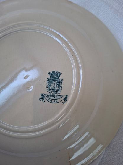 1 assiette plate (2) Gien modèle « Milan »