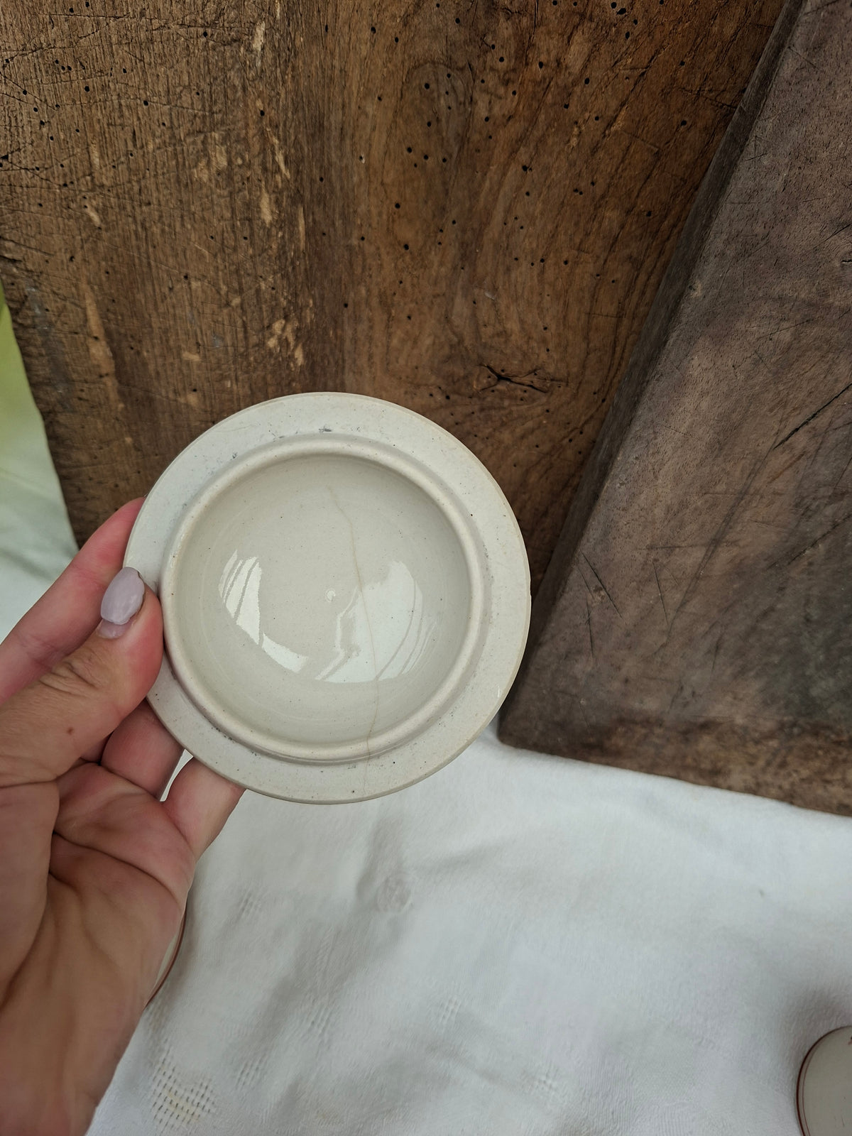 Ancien service de pots à épices – farine, sucre, sel, poivre, café & thé – charme vintage