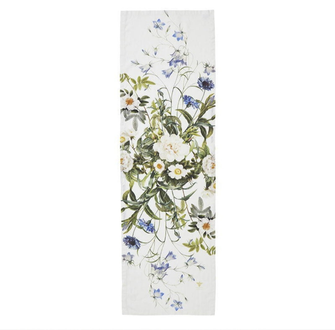 Chemin de Table Fleurs en Lin 145x45