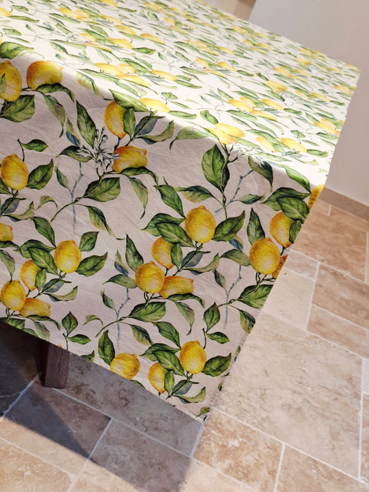 Nappe Citron Rectangulaire 230x140 cm