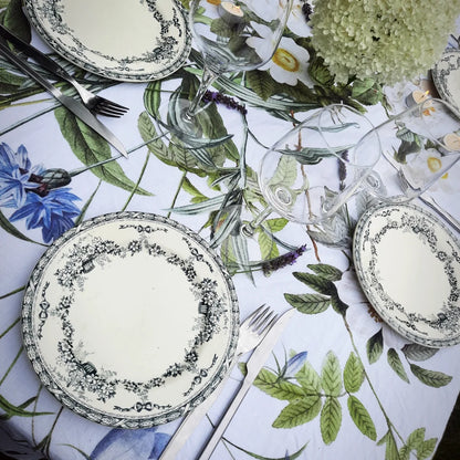 Mantel de lino – Jardín Azul